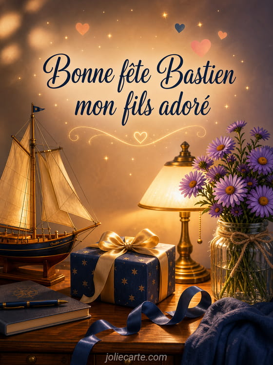 Carte bonne fête Bastien