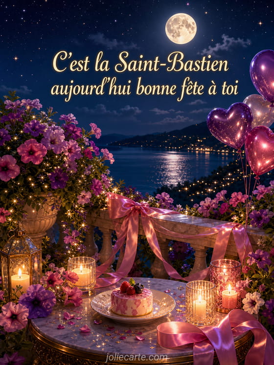 Carte bonne fête Bastien