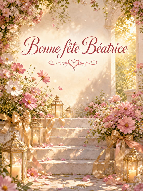 Carte bonne fête Béatrice