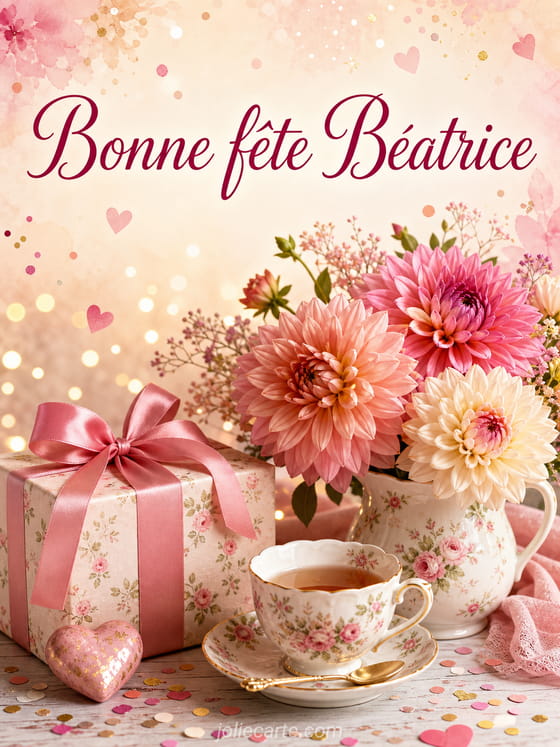 Carte bonne fête Béatrice