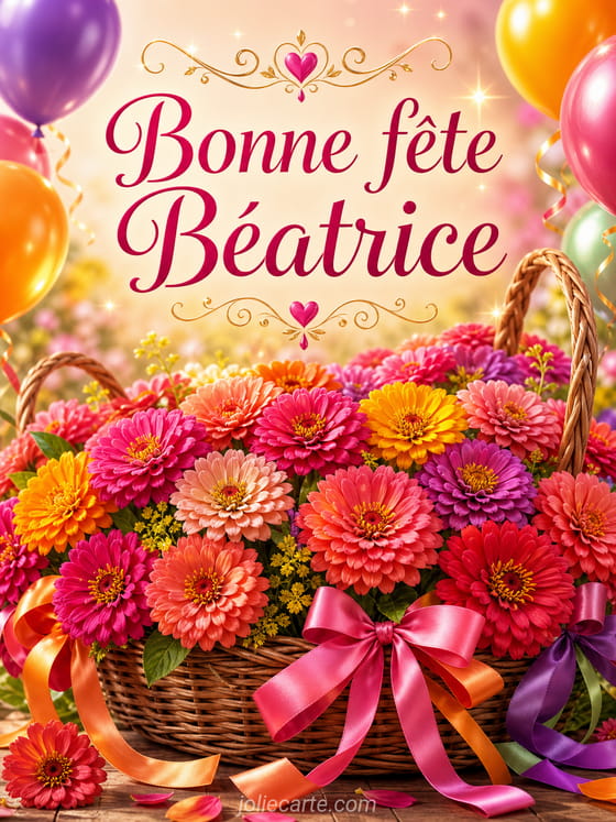 Carte bonne fête Béatrice