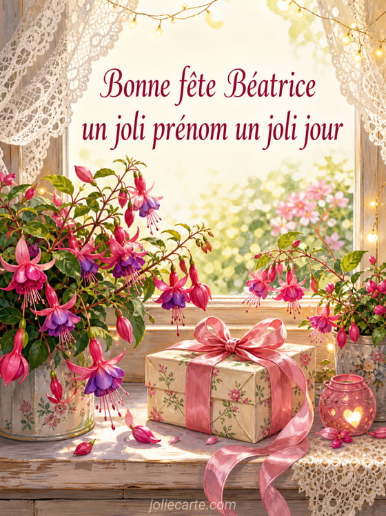 Carte bonne fête Béatrice