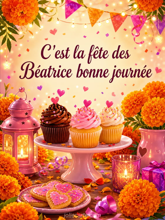 Carte bonne fête Béatrice