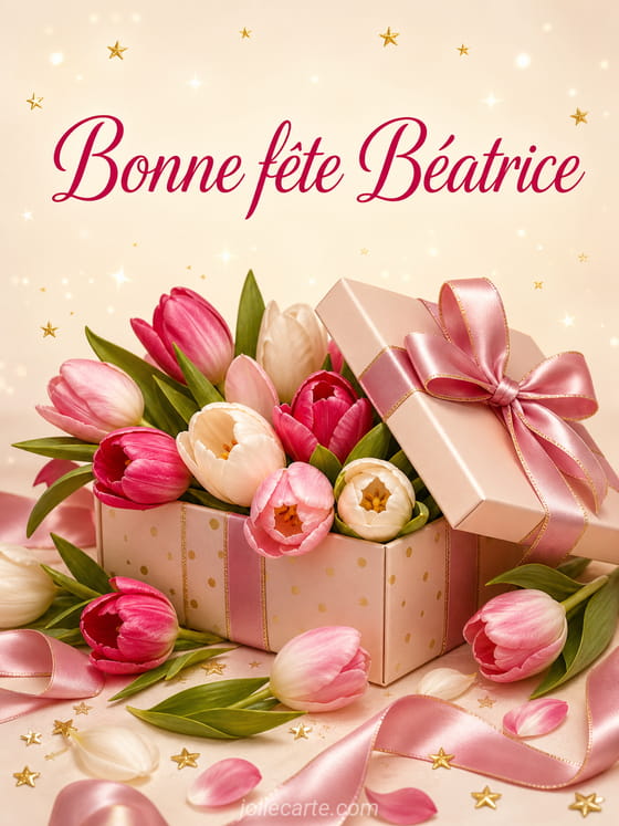 Carte bonne fête Béatrice