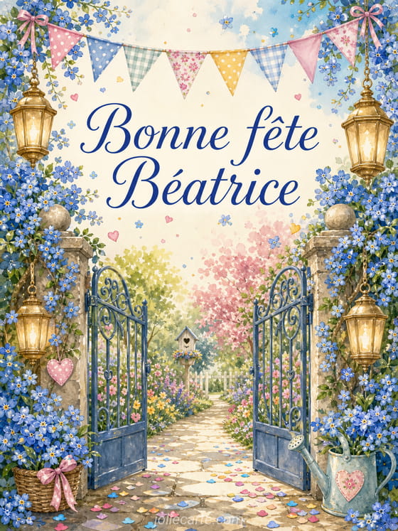 Carte bonne fête Béatrice