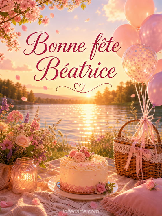 Carte bonne fête Béatrice