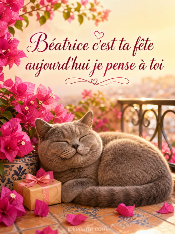 Carte bonne fête Béatrice