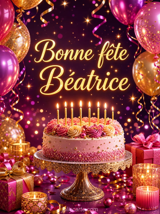 Carte bonne fête Béatrice