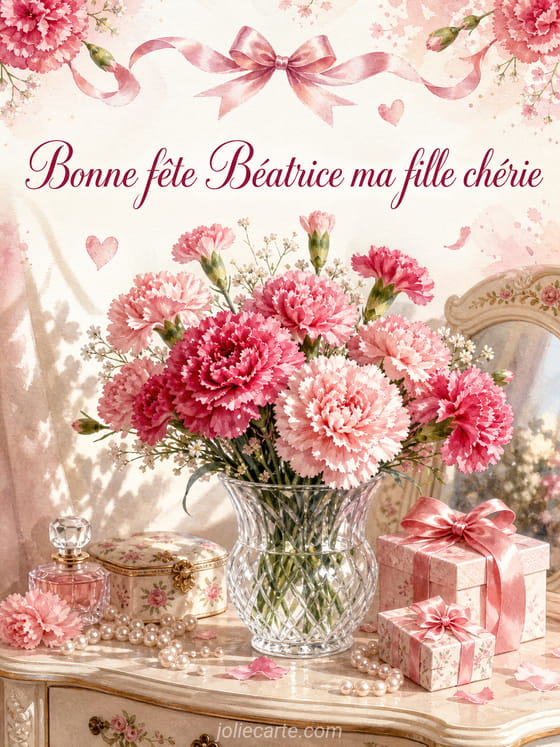 Carte bonne fête Béatrice