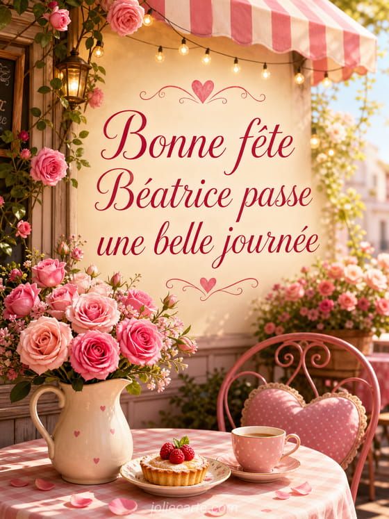 Carte bonne fête Béatrice