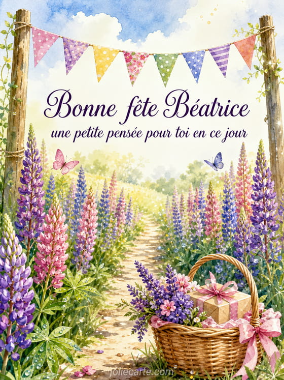 Carte bonne fête Béatrice