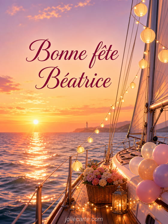 Carte bonne fête Béatrice