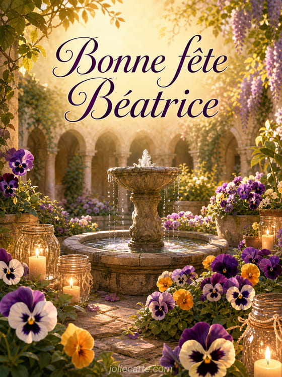 Carte bonne fête Béatrice