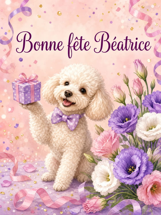 Carte bonne fête Béatrice