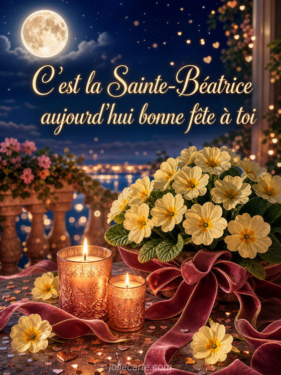 Carte bonne fête Béatrice