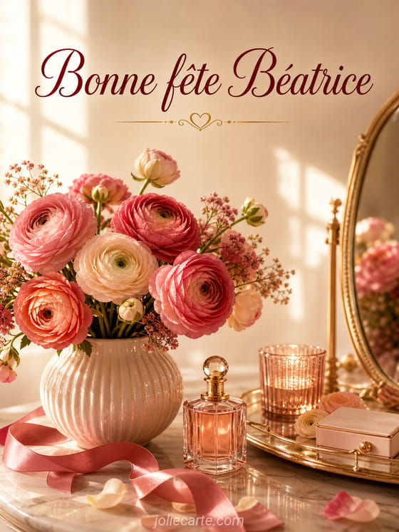 Carte bonne fête Béatrice