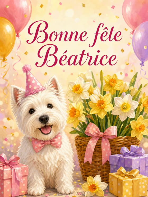 Carte bonne fête Béatrice