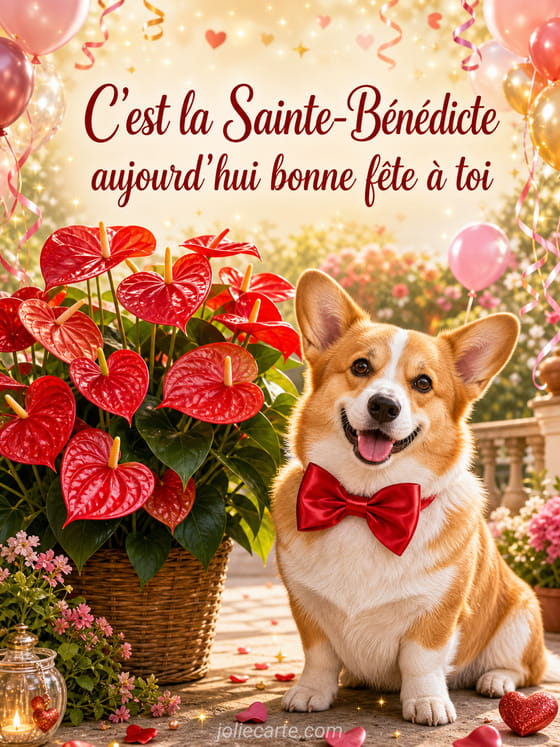 Carte bonne fête Bénédicte