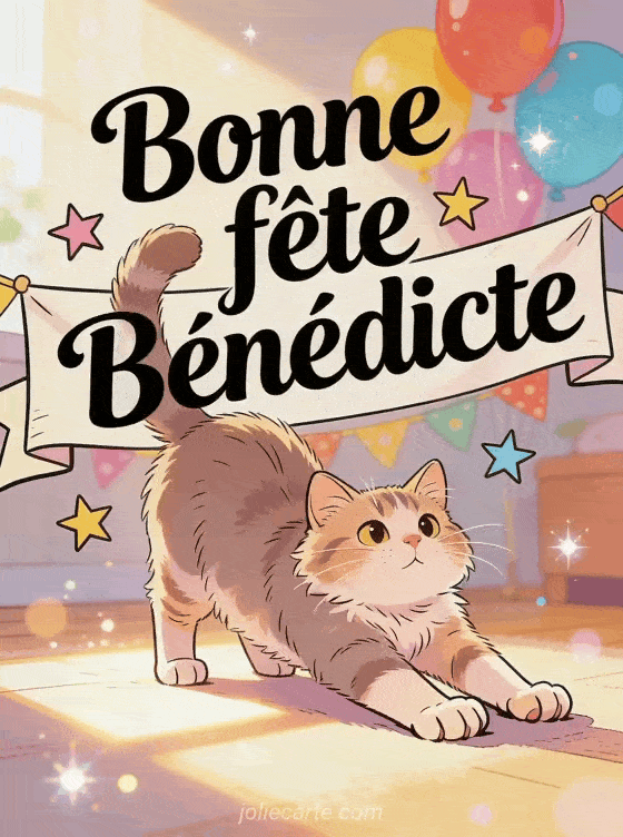 Bonne fête Bénédicte - Benedicte gif bonne fete