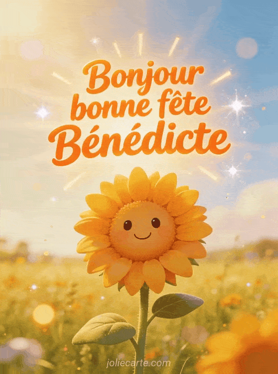 Bonne fête Bénédicte - Benedicte image de bonne fete gratuite