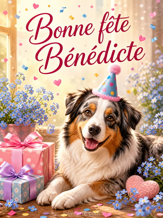 Carte bonne fête Bénédicte