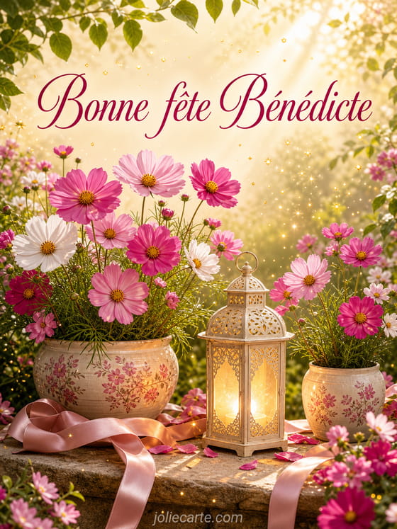 Carte bonne fête Bénédicte
