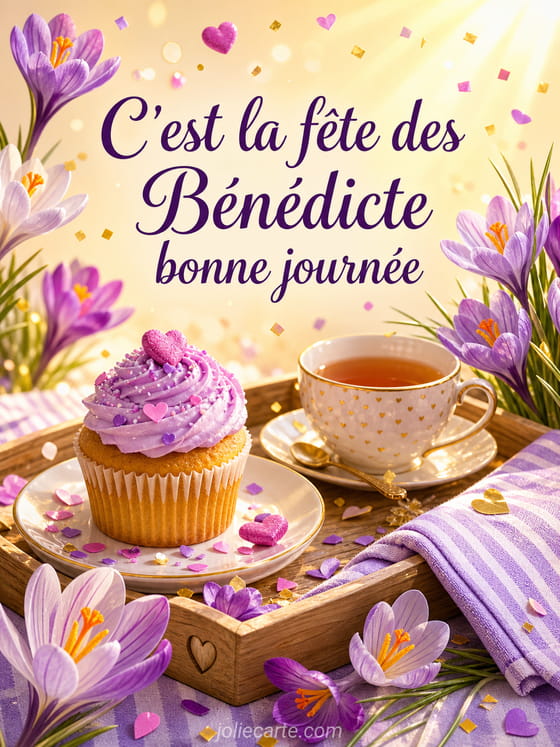 Carte bonne fête Bénédicte