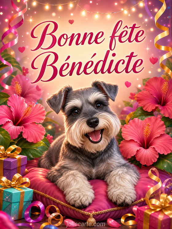 Carte bonne fête Bénédicte