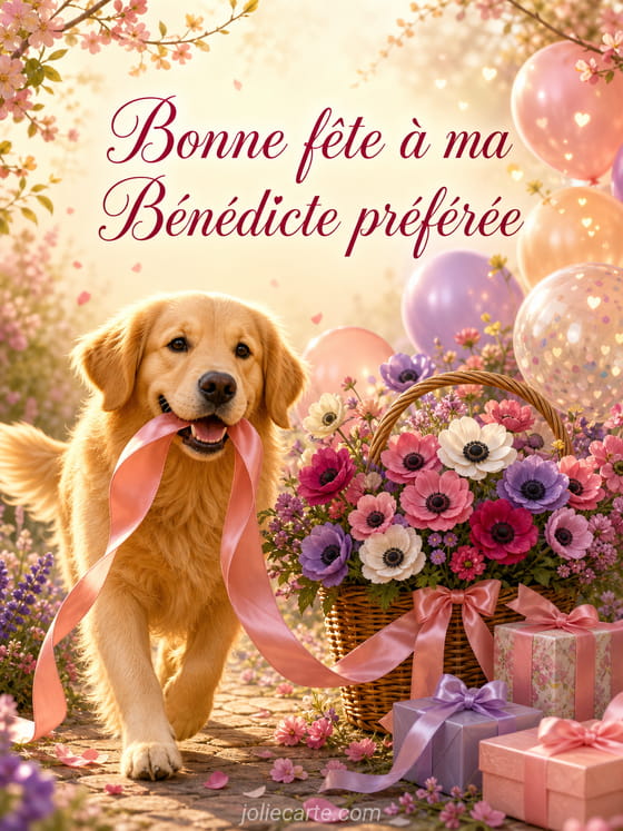 Carte bonne fête Bénédicte