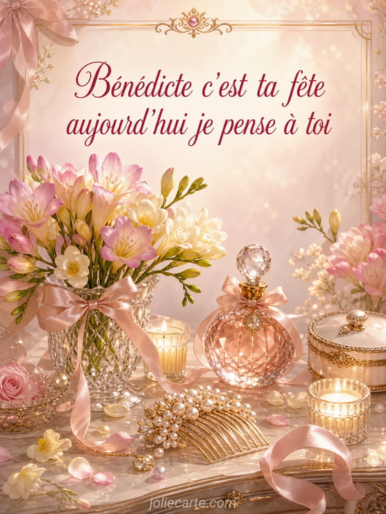 Carte bonne fête Bénédicte