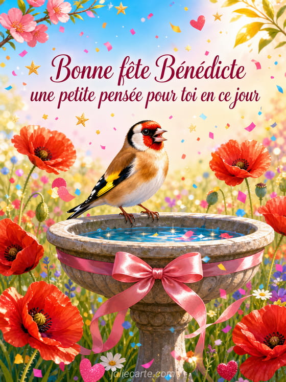Carte bonne fête Bénédicte