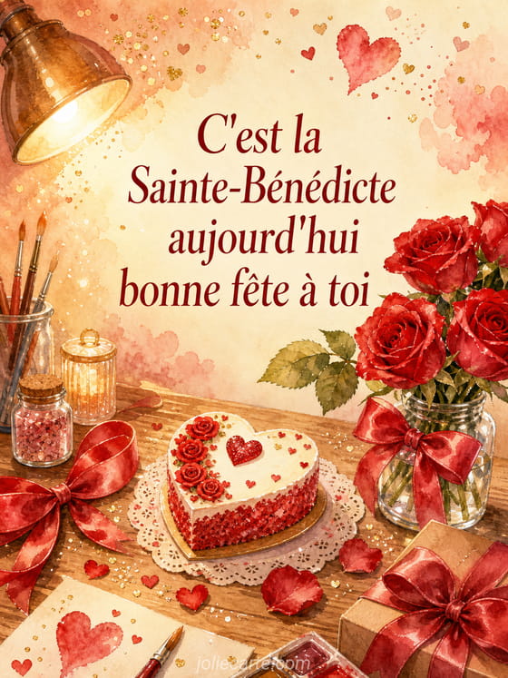 Carte bonne fête Bénédicte