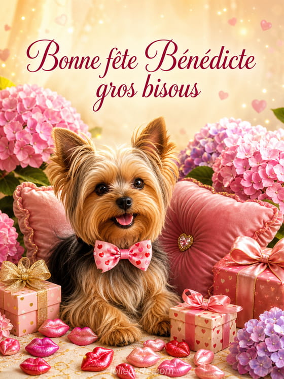 Carte bonne fête Bénédicte