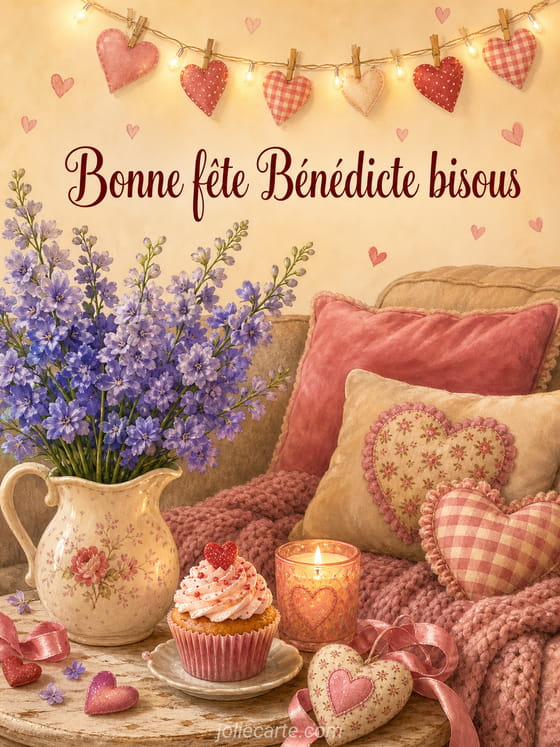 Carte bonne fête Bénédicte