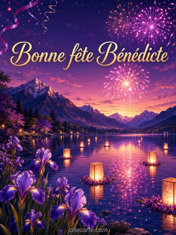 Carte bonne fête Bénédicte