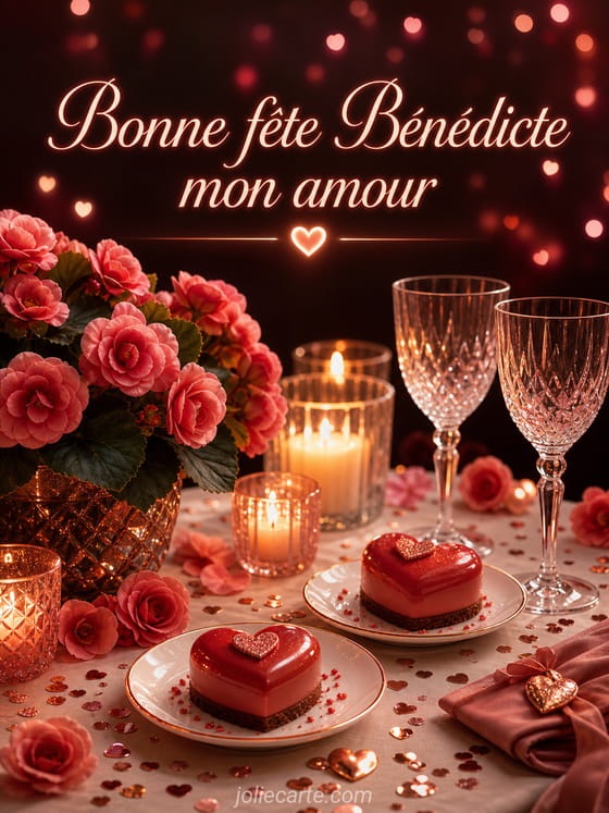 Carte bonne fête Bénédicte
