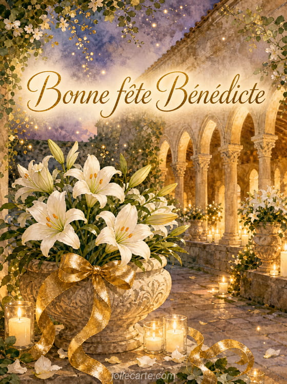 Carte bonne fête Bénédicte