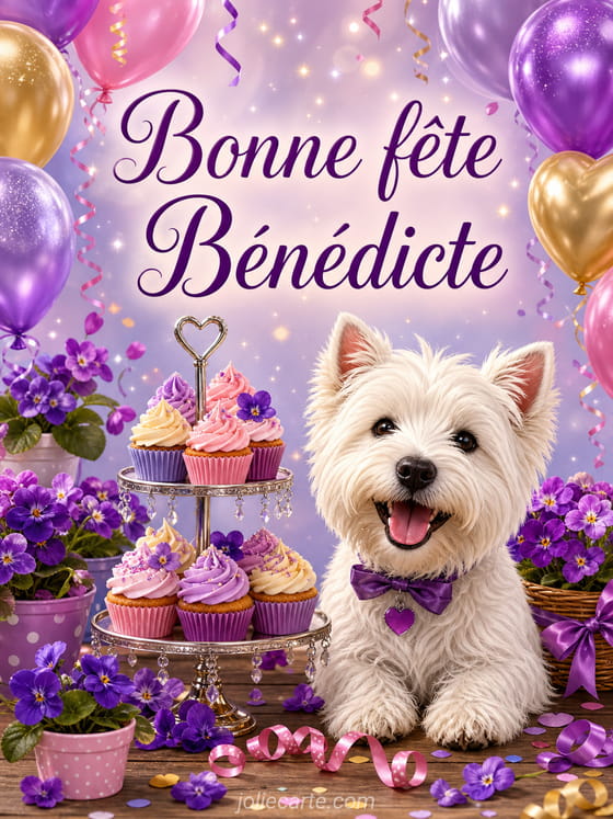 Carte bonne fête Bénédicte