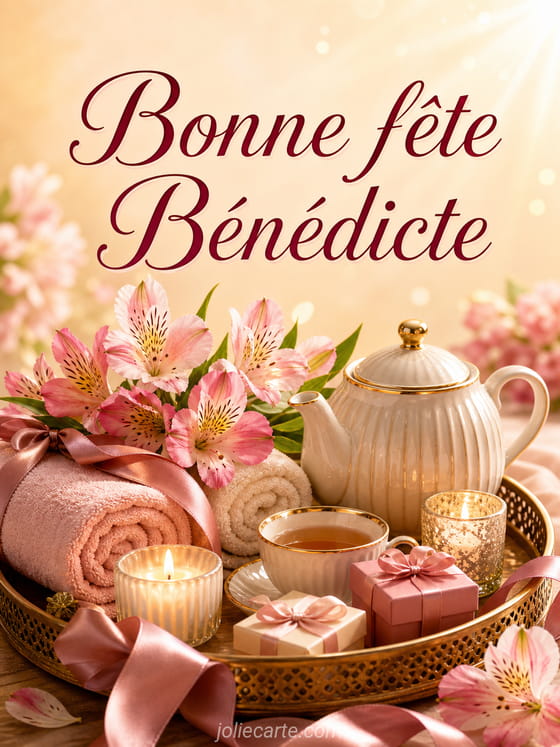 Carte bonne fête Bénédicte