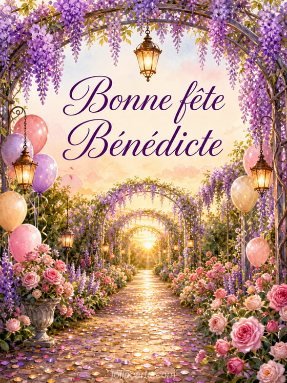 Carte bonne fête Bénédicte