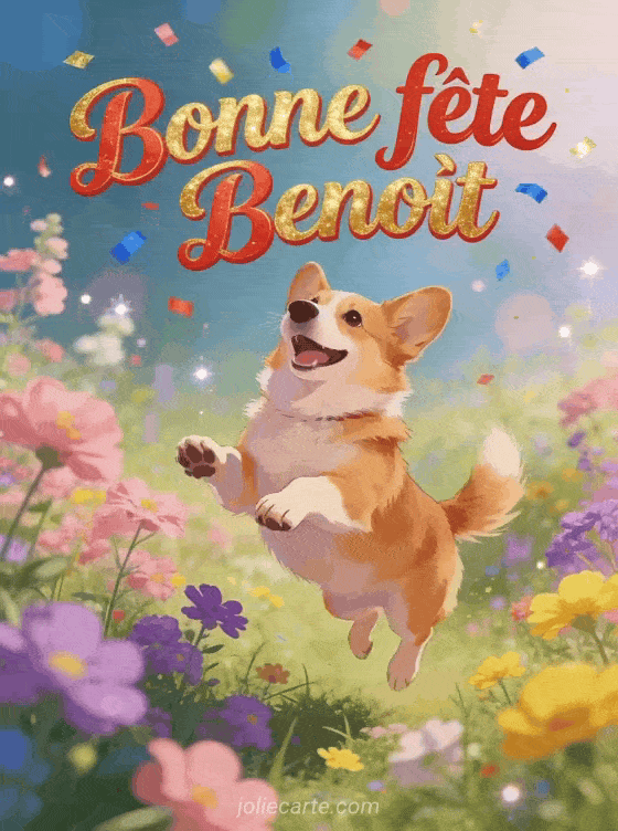 Bonne fête Benoit - Benoit gif bonne fete gratuit