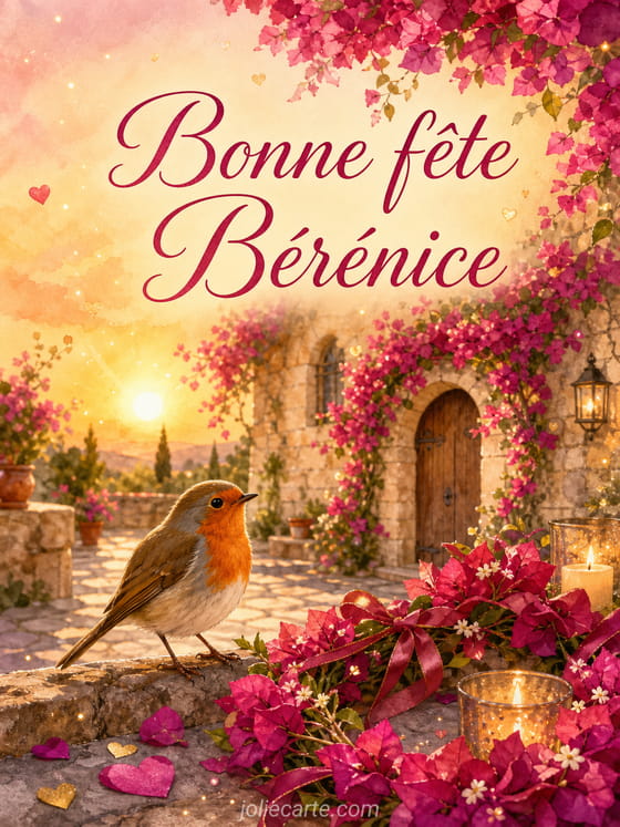 Carte bonne fĂȘte BĂ©rĂ©nice