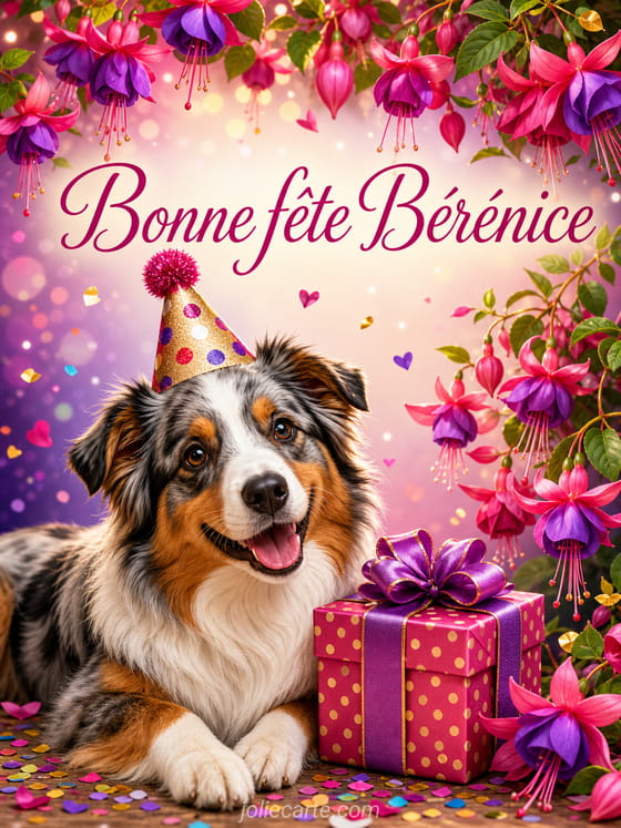 Carte bonne fĂȘte BĂ©rĂ©nice