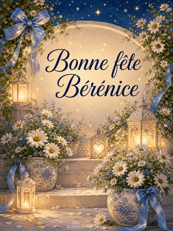 Carte bonne fĂȘte BĂ©rĂ©nice