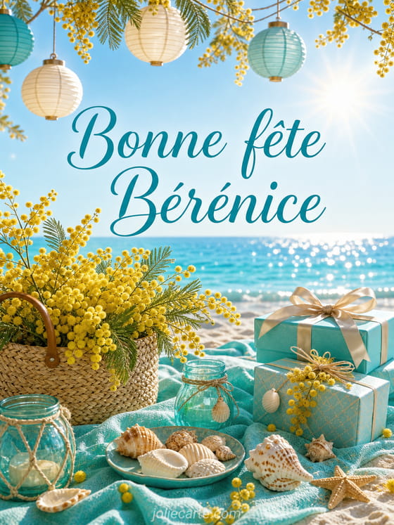 Carte bonne fĂȘte BĂ©rĂ©nice