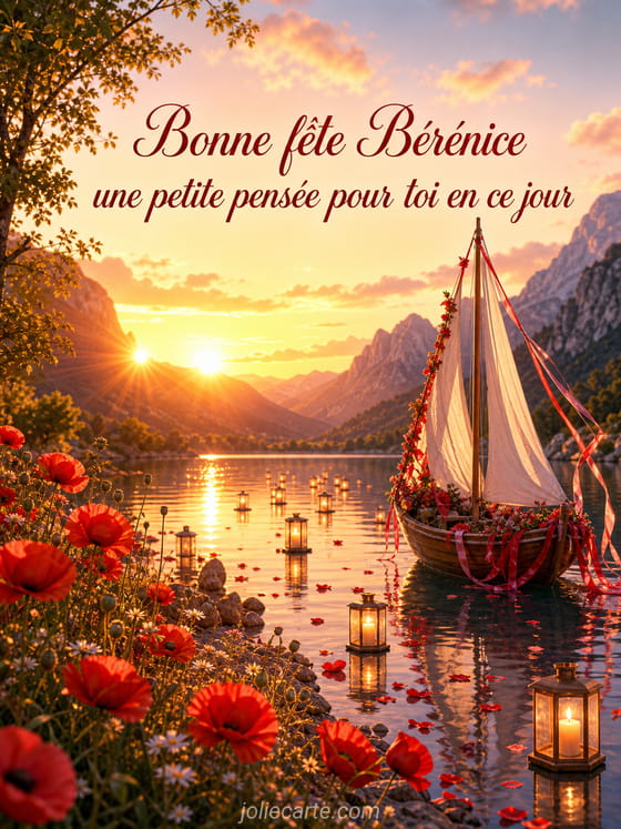 Carte bonne fĂȘte BĂ©rĂ©nice