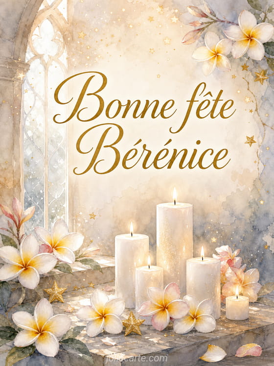 Carte bonne fĂȘte BĂ©rĂ©nice