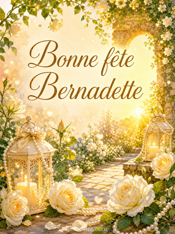 Carte bonne fête Bernadette