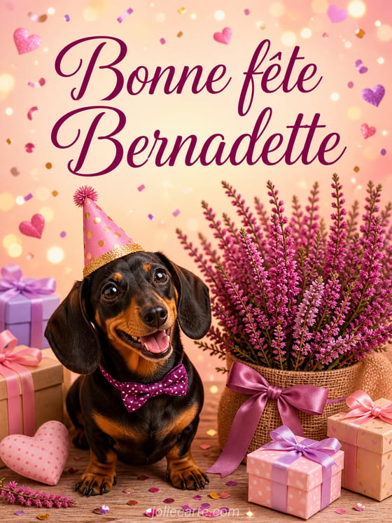 Carte bonne fête Bernadette