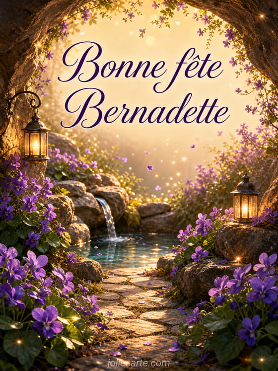 Carte bonne fête Bernadette